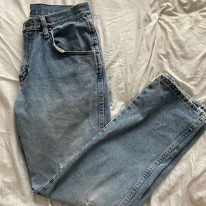 Vintage Wrangler Straight Leg Jeans with Slight Distressing